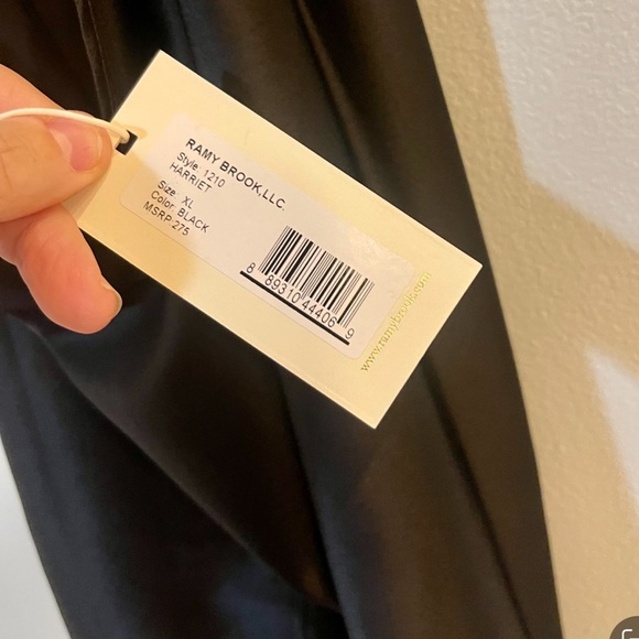 Ramy Brook Harriet Silk Halter Top in Black. - Picture 9 of 12